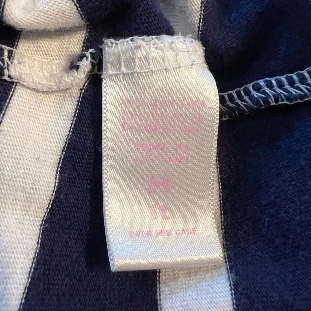 Justice Girls T Shirt Long Sleeve Stripes Pink Sequin No 4 Crew Neck Medium 12